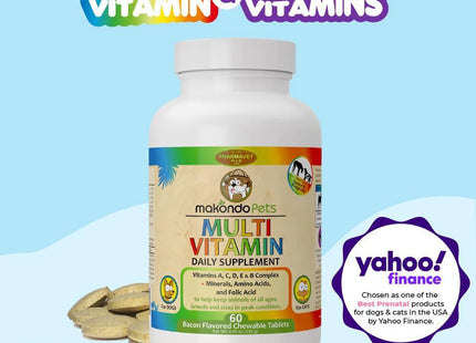 Prenatal Dog Vitamins 60 Pills for Dogs and Cats with Folic Acid Minerals And