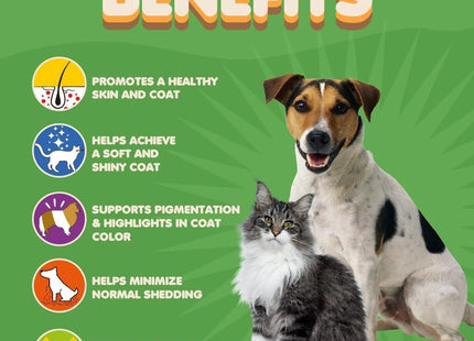 Skin and Coat Supplement with Fish Oil and Omega 3 for Dogs and Cats Dog Itch