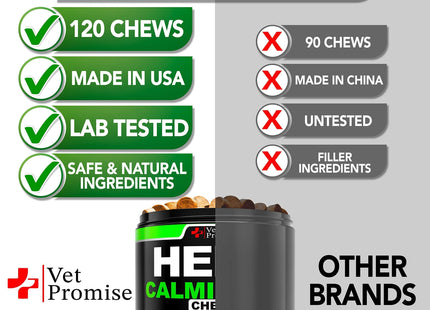 Hemp Calming Chews for Dogs Anxiety and Stress Dog Natural Calming 120 Treats