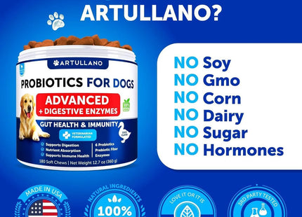 Probiotics for Dogs Support Gut Health Itchy Skin Allergies Immunity Yeast