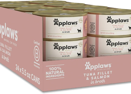 Natural Wet Cat Food, 24 Pack, Limited Ingredient Canned Wet Cat Food, Tuna Fillet in Broth, 2.47Oz Cans