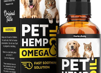 Hеmp and Salmon Oil for Dogs Skin Coat Hеalth 3 6 9 Omega Calming Treat 1 Fl Oz