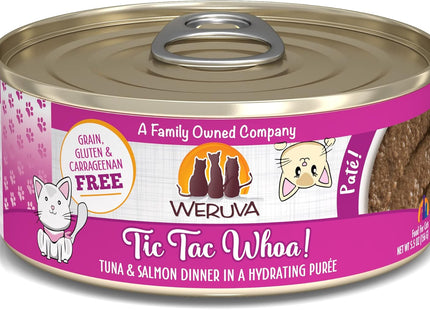 Wet Cat Food, Tic Tac Whoa with Tuna and Salmon Pate, 5.5Oz Can, Pack of 8