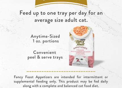Purina  Appetizers Wet Cat Food, Steamed Alaskan Salmon, 1.1 Oz Trays (10 Pack)