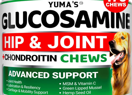 Glucosamine for Dogs Hip and Joint Supplement for Dogs 170 Chews Pain Relief