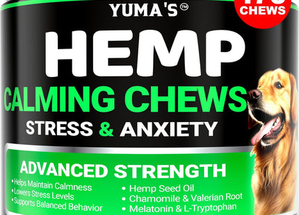 Hemp Calming Chews for Dogs Advanced Dog Calming Treats 170 Chews Chicken Flavor