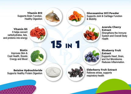 Cat Dog Multivitamin Liquid with Glucosamine and Cranberry Health Supplements