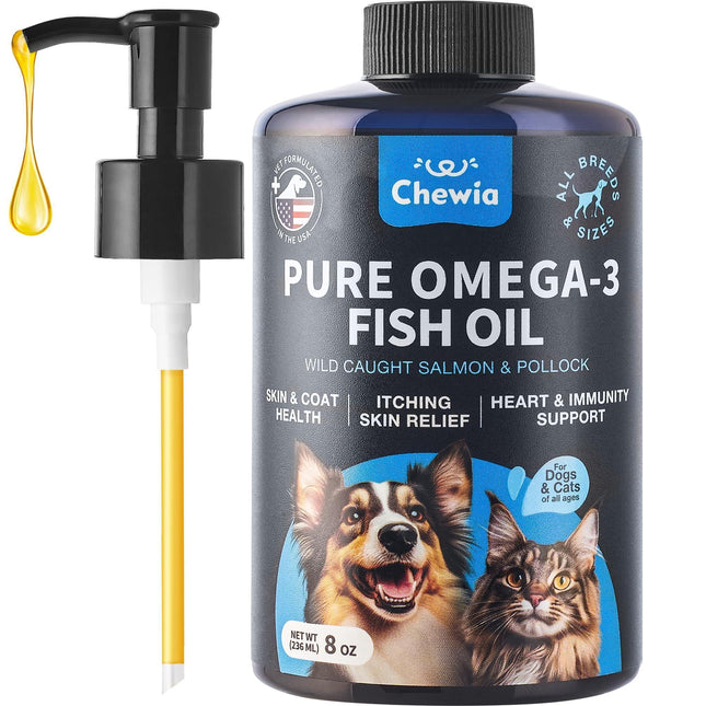 Fish Oil for Dogs 8 Oz Dog Fish Oil Skin & Coat Dog Supplement