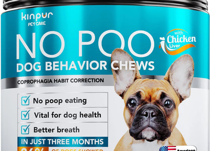 No Poo Chews for Dogs Stop Poop Eating Behavior Probiotics and Digestive