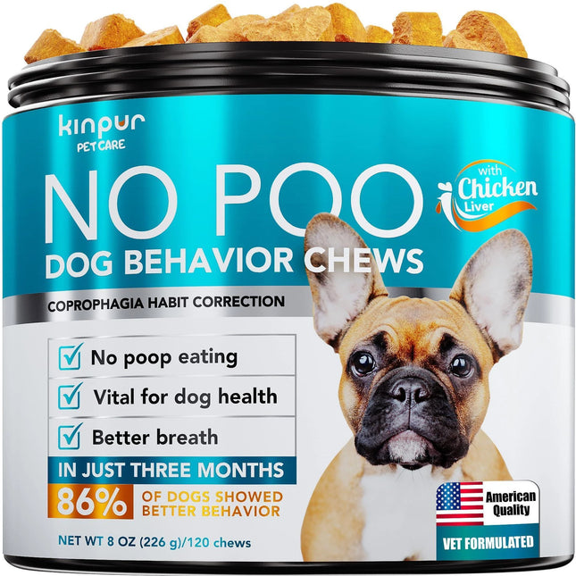 No Poo Chews for Dogs Stop Poop Eating Behavior Probiotics and Digestive