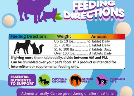 Prenatal Dog Vitamins 60 Pills for Dogs and Cats with Folic Acid Minerals And