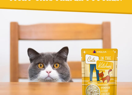 Cats in the Kitchen, Pumpkin Lickin' Chicken with Chicken Breast in Pumpkin Soup Cat Food, 3Oz Pouch (Pack of 12)