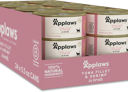 Natural Wet Cat Food, 24 Pack, Limited Ingredient Canned Wet Cat Food, Tuna Fillet in Broth, 2.47Oz Cans