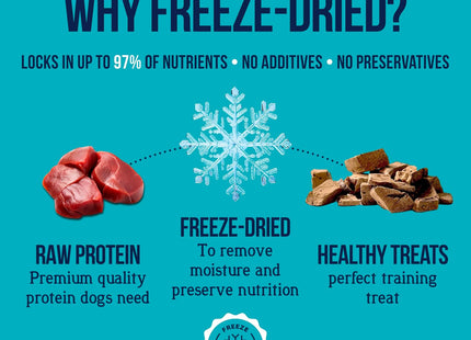 Freeze Dried Dog Treats, 100% Beef Liver, 14 Oz Tub | Premium Quality Raw Protein, Single Ingredient, High Protein Training Treats & Food Topper, No Refrigeration, Cat Friendly