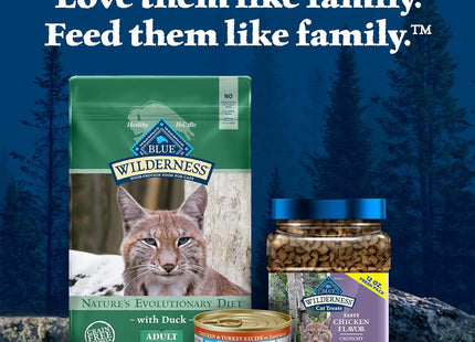 Blue Buffalo Wilderness Healthy Adult Dry Cat Food, Supports Health and Wellness, High-Protein & Grain-Free, Duck, 11-Lb Bag