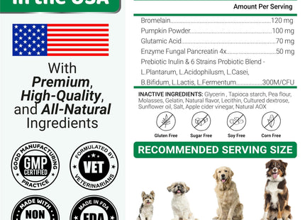 No Poo Chews for Dogs 170 Ct Coprophagia No Poop Eating Deterrent for Dogs Stop Eating Poop for Canine Probiotics & Digestive Enzymes Supplement Made in USA