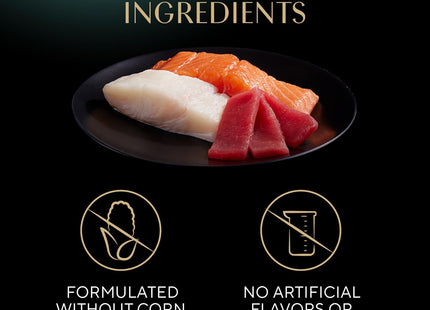 Perfect Portions Wet Cat Food Pate with Sustainable Salmon, Signature Seafood Entree, and Tender Whitefish and Tuna Entree Variety Pack, 2.6 Oz. Twin Pack Trays (24 Count, 48 Servings)