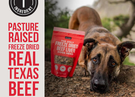 Freeze-Dried Beef Liver Treats, Single Ingredient, 8 Oz | High Protein, Single-Ingredient USDA Beef Liver - Training & Rewarding - for Multi-Dog Households