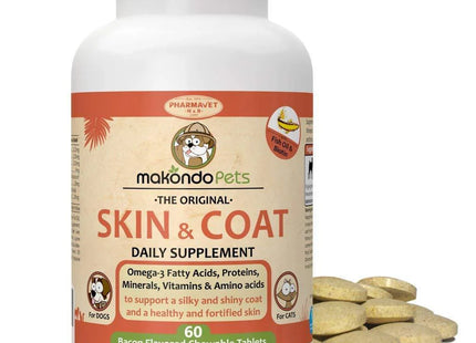 Skin and Coat Supplement with Fish Oil and Omega 3 for Dogs and Cats Dog Itch