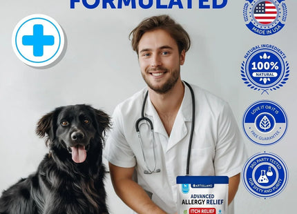 Dog Allergy Relief Chews Itching Skin Relief for Dogs Fish Oil Omega 3 Seasonal Allergies Pills Skin & Coat anti Itch Hot Spots Treatment Canine Immune Health Supplement 70 Soft Treats