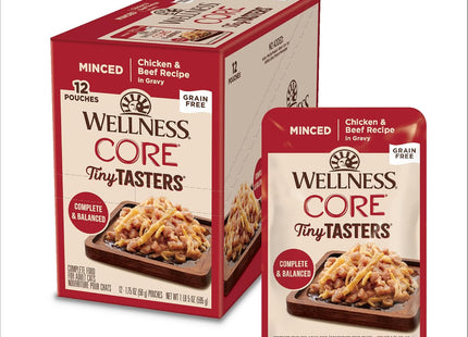 CORE Tiny Tasters Pate Adult Wet Cat Food, Natural, Protein-Rich, Grain Free, 1.75 Ounce Pouch, 12 Pack (Chicken)