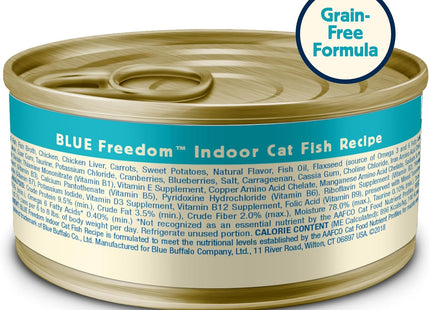 Freedom Grain-Free Adult Wet Cat Food, Complete & Balanced Nutrition for Indoor Cats, Made with Natural Ingredients, Fish Recipe, 5.5-Oz Cans (24 Count)