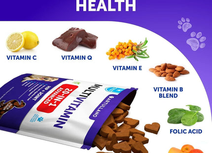 20 in 1 Dog Multivitamin with Glucosamine Chewable Dog Vitamins and Supplements Senior & Puppy Multivitamin Chews for Pet Hip & Joint Support Immunity Mobility Skin Digestion 70 Soft Treats
