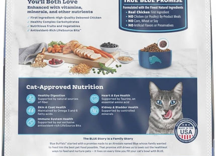 Tastefuls Natural Dry Food for Adult Indoor Cats, Chicken & Brown Rice Recipe, 15-Lb. Bag