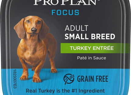 Wet Dog Food for Small Dogs Adult Small Breed Turkey Entree High Protein Dog Food - (12) 3.5 Oz. Trays