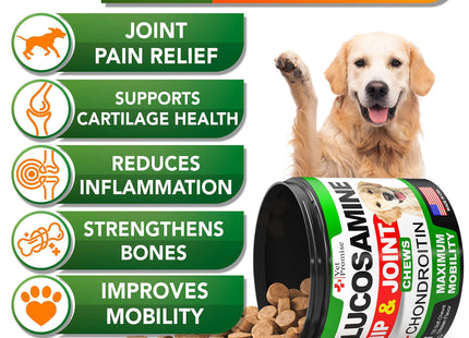 Glucosamine for Dogs Hip and Joint Supplement for Dogs 120 Mobility Chews