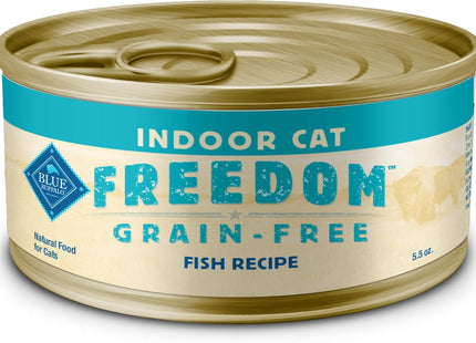 Freedom Grain-Free Adult Wet Cat Food, Complete & Balanced Nutrition for Indoor Cats, Made with Natural Ingredients, Fish Recipe, 5.5-Oz Cans (24 Count)