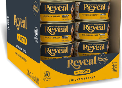 Natural Wet Cat Food, 24 Count, Grain Free, Limited Ingredient Canned Food for Cats, Tuna with Seaweed in Broth, 2.47 Oz Cans