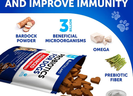 Dog Probiotics Duck Flavor Probiotics for Dogs Gut Health Itchy Skin Allergies & Immunity Support Yeast Balance Dog Probiotic 70 Chews with Prebiotics Dog Probiotics and Digestive Enzymes Reduce Diarrhea