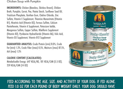 Classic Dog Food, Funky Chunky Chicken Soup with Chicken Breast & Pumpkin in Gravy, 14Oz Can (Pack of 12)
