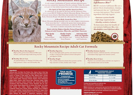 Wilderness Adult Dry Cat Food, Rocky Mountain Recipe, Chicken-Free & Grain-Free Recipe Made with Natural Ingredients, Red Meat, 4-Lb Bag